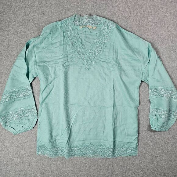 Soft Surroundings Knit Top Small Mint Green Blouse - Picture 1 of 10
